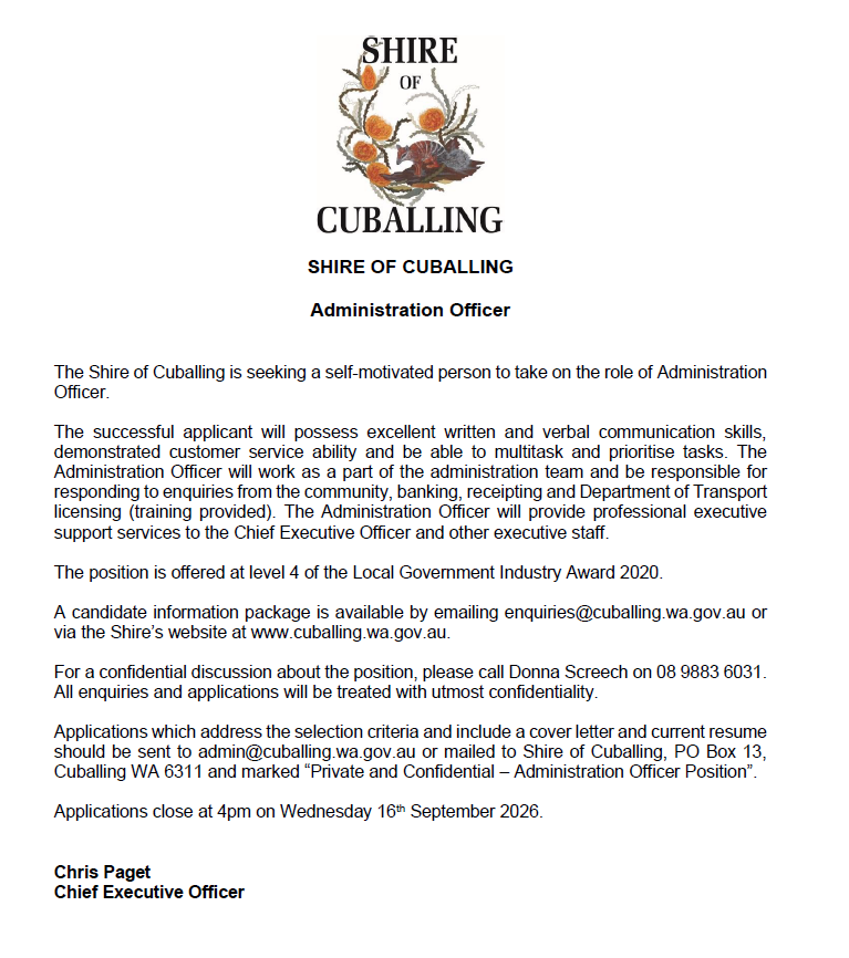 Positions Vacant
