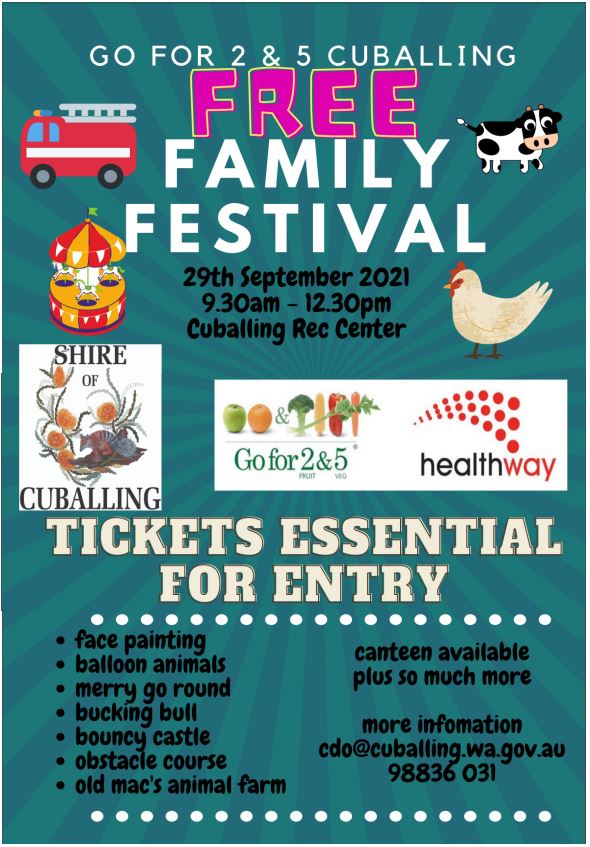 Go for 2 & 5 Cuballing Free Family Festival